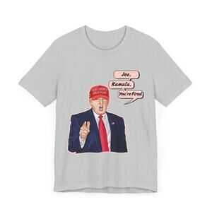 Trump "Joe, Kamala, You're Fired!" Cartoon Art - Unisex T-Shirt